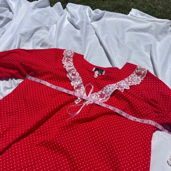 Vintage Pitchfork Brand Red Polka Dot Prairie Set – Lace Trim – L ❤️✨ - Picture 9 of 10